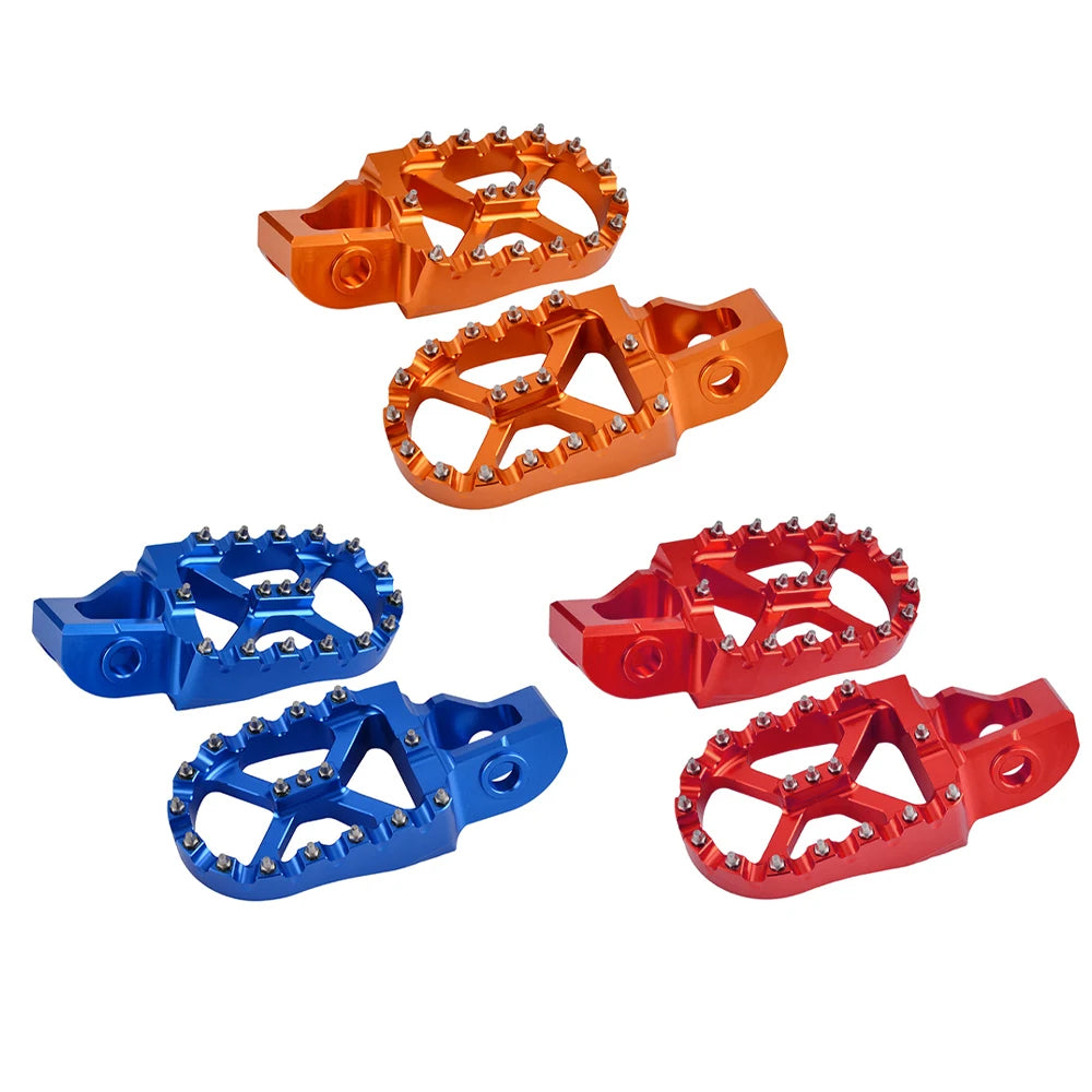 57mm Foot Pegs FootRest Footpegs Rests For KTM EXC 300 EXC-F 350 XCW 500 2017-2023 SX 125 250 SX-F 450 XC 400 500 XC-F 2017-2022 RISE DEFENSE SYSTEMS.AI PRODUCTS