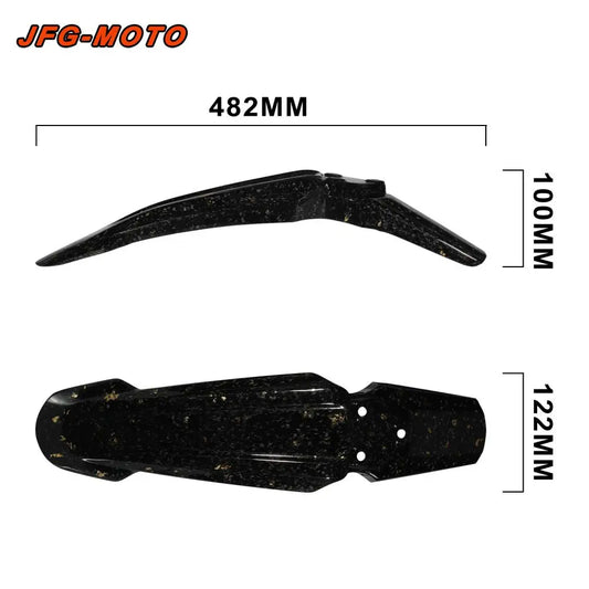 Motorcycle Front Fender Funparts Carbon Fiber Mudguard Cover For Surron Sur Ron Lightbee Light Bee X S L1E Electric Bike Parts RISE DEFENSE SYSTEMS.AI PRODUCTS