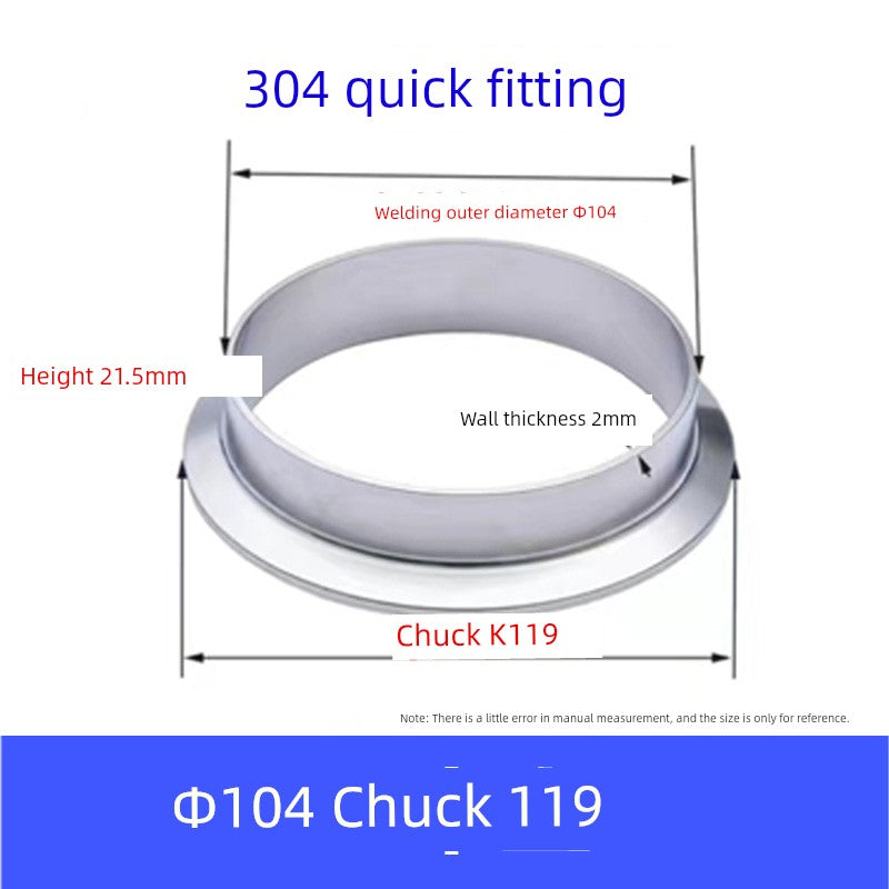 304 Stainless Steel Sanitary Quick Coupler Chuck Washer Direct Card Sleeve Quick Flange End Welding Quick Card RISE DEFENSE SYSTEMS.AI PRODUCTS