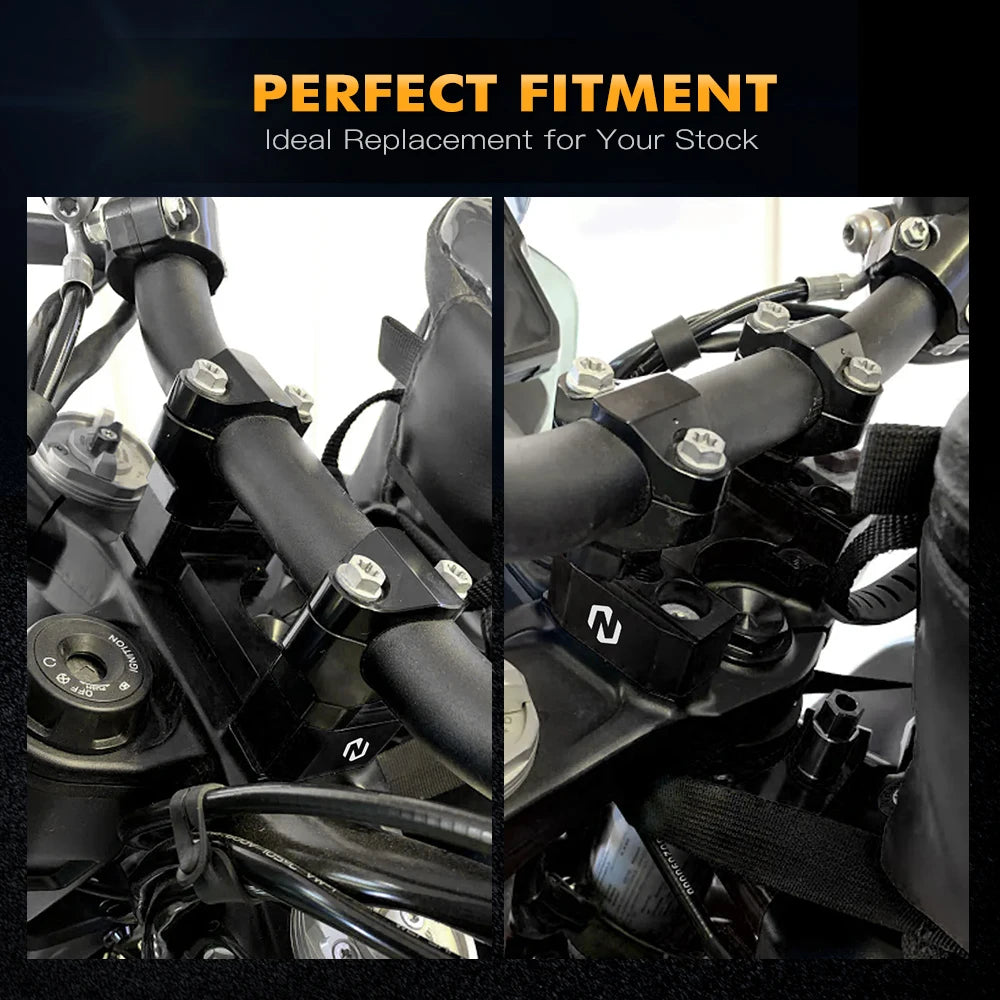 Motorcycle Steering Damper Mount For KTM 790 Adventure 890 Adventure S/R/Rally 2019 2020 2021 2022 2023 2024 Handlebar Riser Kit RISE DEFENSE SYSTEMS.AI PRODUCTS