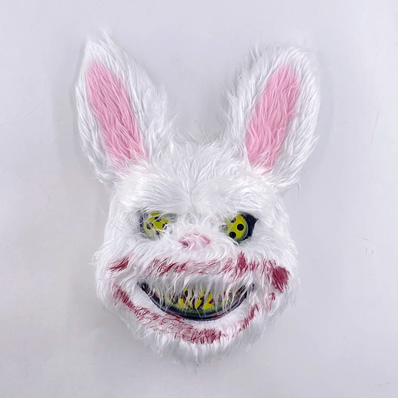 Halloween luminous Scary Bunny Mask LED light up Bloody Bunny Mask Creepy Masks With Ears for Girl boy Halloween Cosplay costume RISE DEFENSE SYSTEMS.AI PRODUCTS