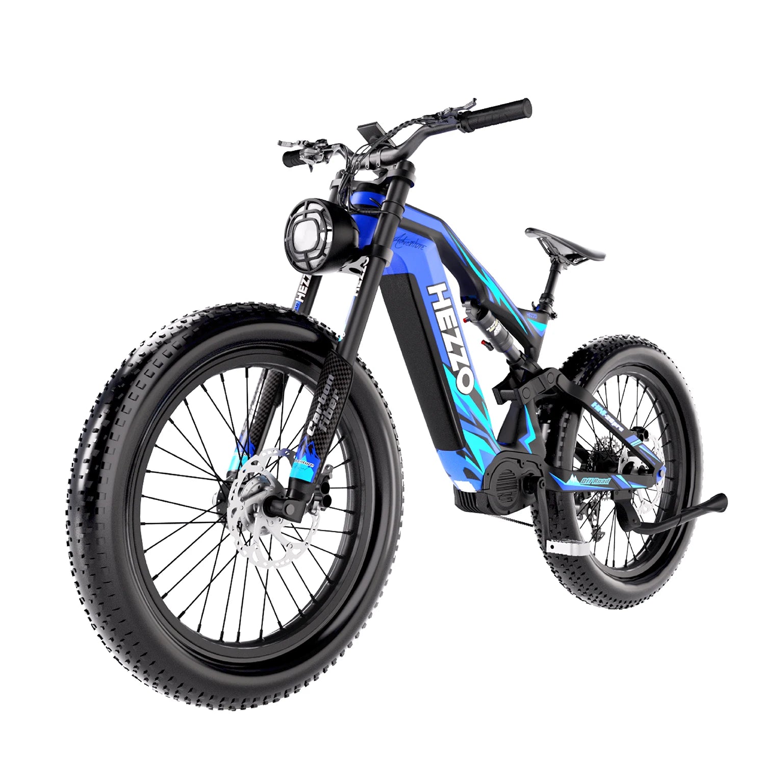 HEZZO Electric Bike K9 Carbon Fiber Ebike 52V 1000W Bafang M620 Middrive Electric Bicycle 21Ah LG 50Kmp 26X4.5