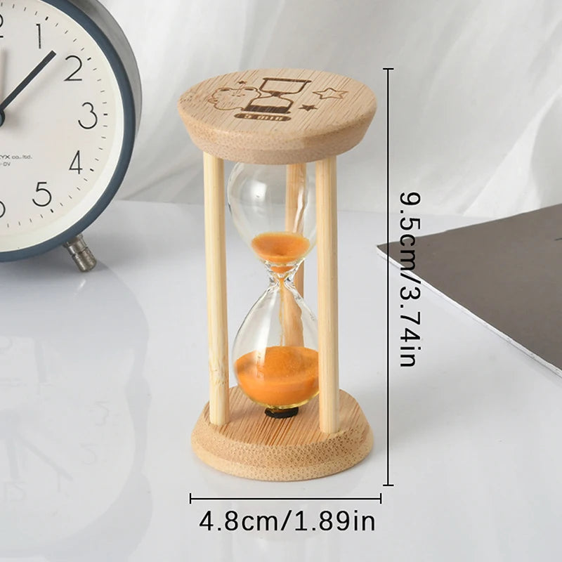 5 Minutes New Wooden Hourglass Mini Desktop Decoration Sand Clock Creative Timers Sandglass Hourglass Kitchen For Kids Gift RISE DEFENSE SYSTEMS.AI PRODUCTS