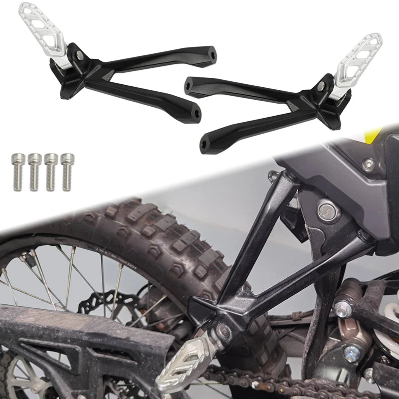 Modified Off-Road Ultra Bee Original Rear Foot Pegs For SURRON SUR RON Ultra Bee Electronic Dirt Bike Foot Pedal Bracket Support RISE DEFENSE SYSTEMS.AI PRODUCTS