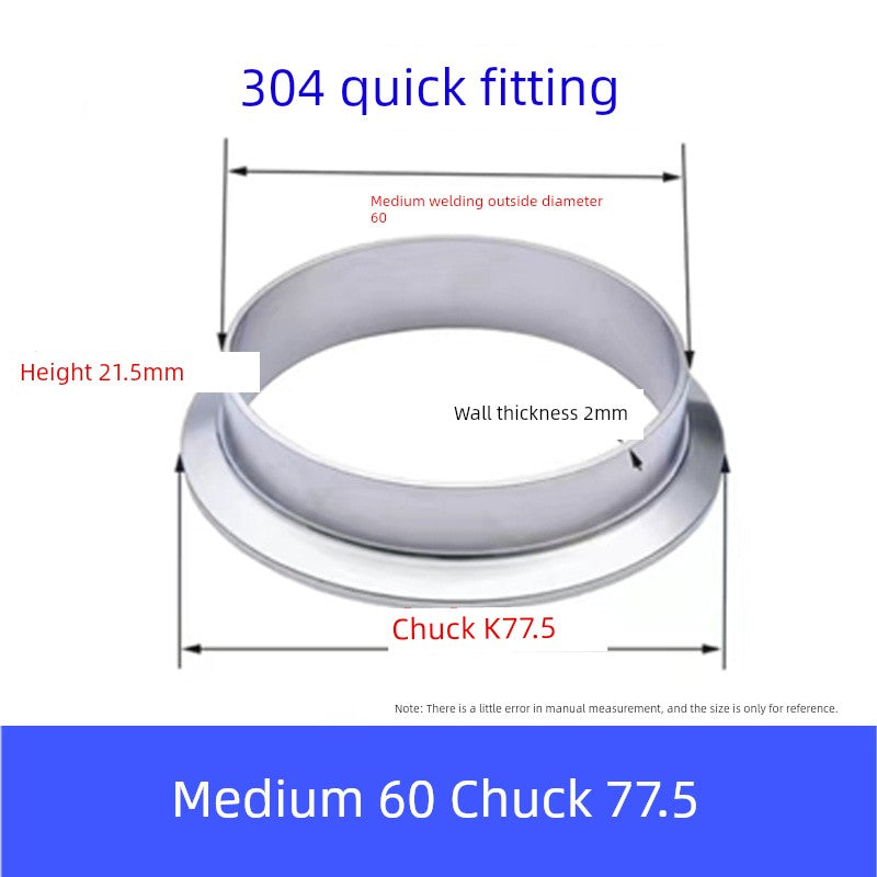 304 Stainless Steel Sanitary Quick Coupler Chuck Washer Direct Card Sleeve Quick Flange End Welding Quick Card RISE DEFENSE SYSTEMS.AI PRODUCTS