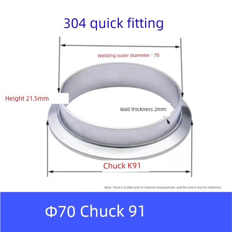 304 Stainless Steel Sanitary Quick Coupler Chuck Washer Direct Card Sleeve Quick Flange End Welding Quick Card RISE DEFENSE SYSTEMS.AI PRODUCTS