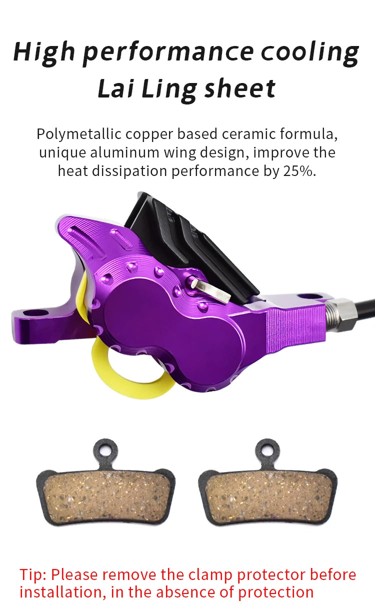 TANKE MTB 4 Piston Hydraulic Disc Brake 900/1700mm  4 Piston Resin Brake Pads Oil Pressure AM DH Road MTB Ultralight Disc Brake RISE DEFENSE SYSTEMS.AI PRODUCTS