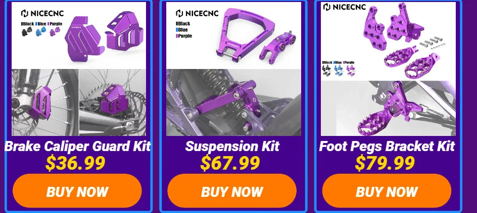 NICECNC For Surron Light Bee X S L1E Electric Dirt Bike Front Handlebar Bar Riser Mount Bracket Front Rear Brake Reservoir Cover RISE DEFENSE SYSTEMS.AI PRODUCTS