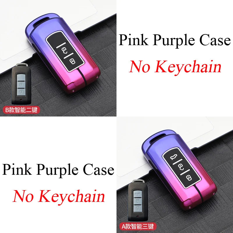 2 3 Button Zinc Alloy + Silicone Car Key Case Cover for Mitsubishi Outlander ASX Fortis Lancer Pajero Sport Eclipse Cross RISE DEFENSE SYSTEMS.AI PRODUCTS
