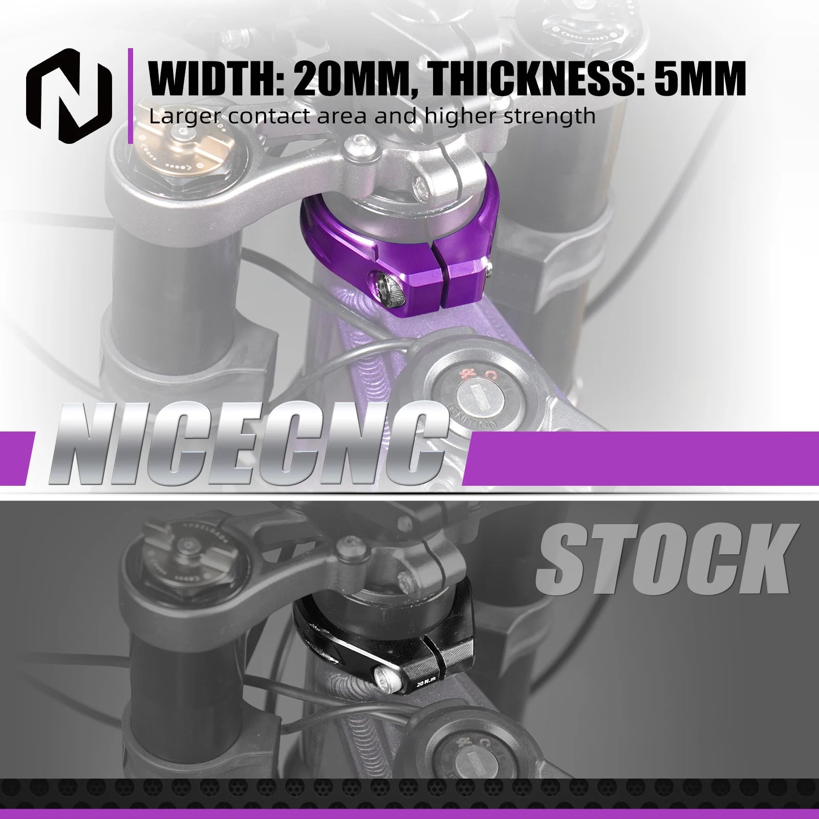 NICECNC For Surron Light Bee X S L1E Segway X160 X260 Electric Dirt Bike Reinforced Head Tube Frame Brace Aluminum Frame Clamp RISE DEFENSE SYSTEMS.AI PRODUCTS
