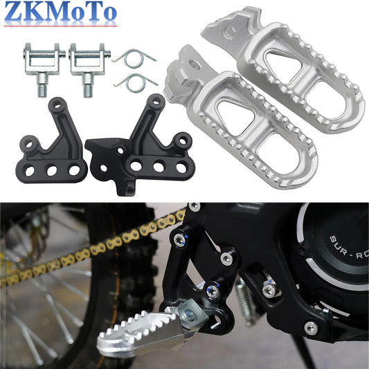 Electric Motocross Rests Pedals Footpegs Foot Pegs Bracket For Sur Ron Sur-Ron Surron Light Bee X & Light Bee S Bike Motorcycle RISE DEFENSE SYSTEMS.AI PRODUCTS