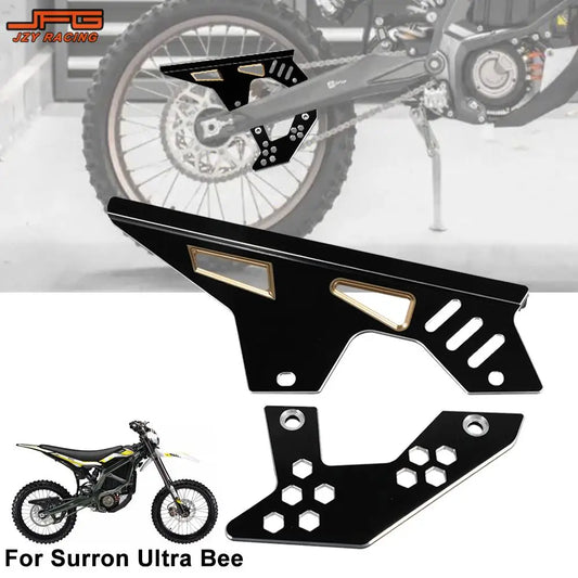 For SURRON Ultra Bee Motorcycle Sprocket Chain Cover Guard Upper Lower Electric Off-Road Accessories Aluminum Protective Devices RISE DEFENSE SYSTEMS.AI PRODUCTS