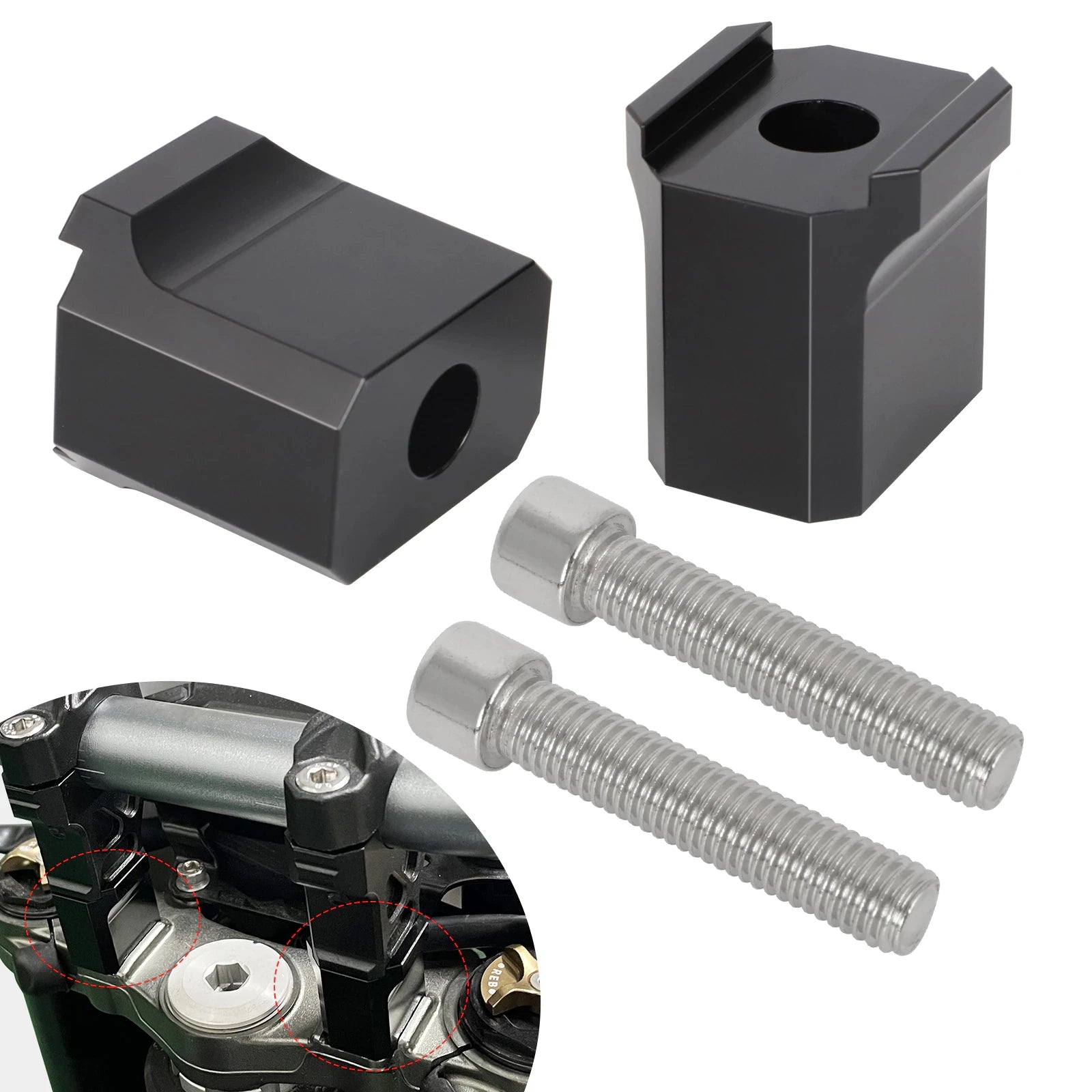 For SurRon Sur Ron Ultra Bee 2023 Bar Risers 20/30 mm Handlebar Riser Motorcycle Accessories 6061 Aluminum Material RISE DEFENSE SYSTEMS.AI PRODUCTS