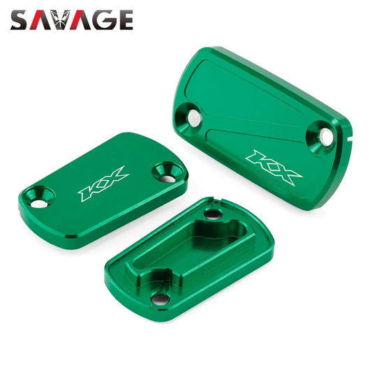 Front Brake Clutch Reservoir Covers For KAWASAKI KX450 2019-2023 KX250 2021 Motorcycle Rear Brake Fluid Cylinder Cap KX 250 450 RISE DEFENSE SYSTEMS.AI PRODUCTS