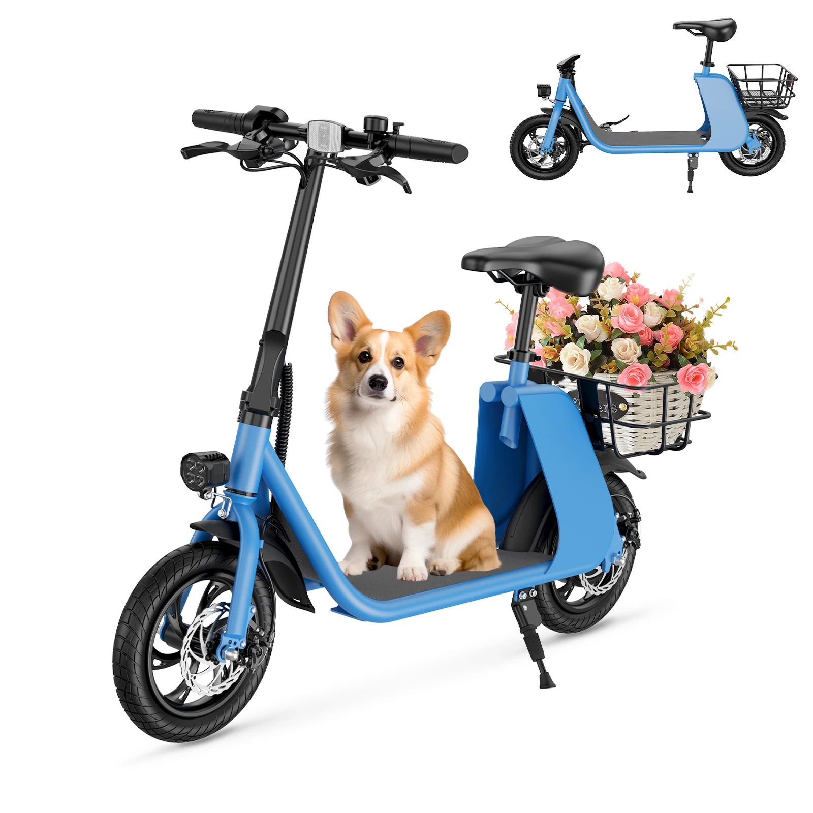 HEZZO Electric Scooter Adults W/ 36V 8Ah Battery 630W Peak Motor 15.5mph Max Speed 14 inch Folding Electric Bike Range 31 Miles RISE DEFENSE SYSTEMS.AI PRODUCTS