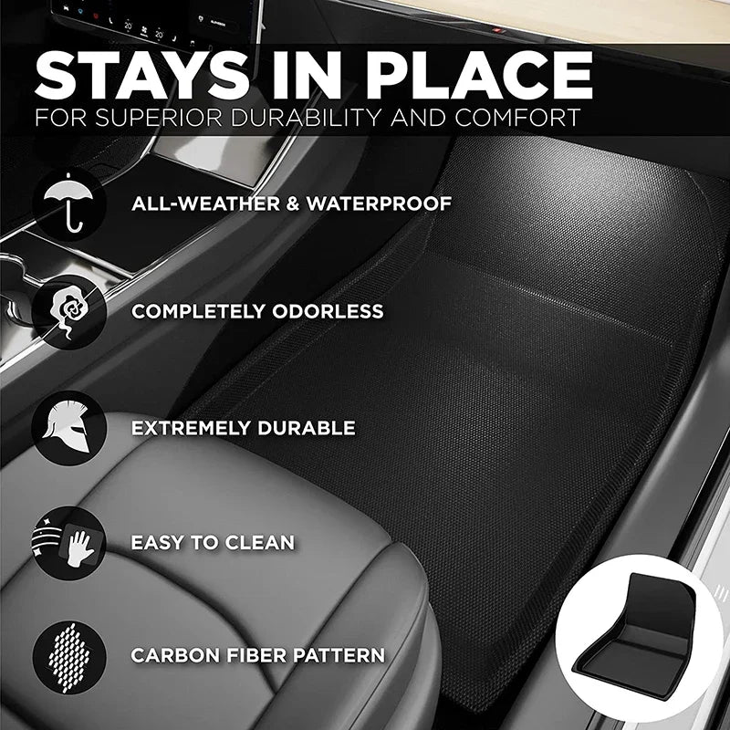 For Tesla Model Y 3 Highland Floor Mat Trunk Luggage Mat LHD RHD 2017 to 2024 2025 Left Right Rudder Four Seasons Floor Liner RISE DEFENSE SYSTEMS.AI PRODUCTS