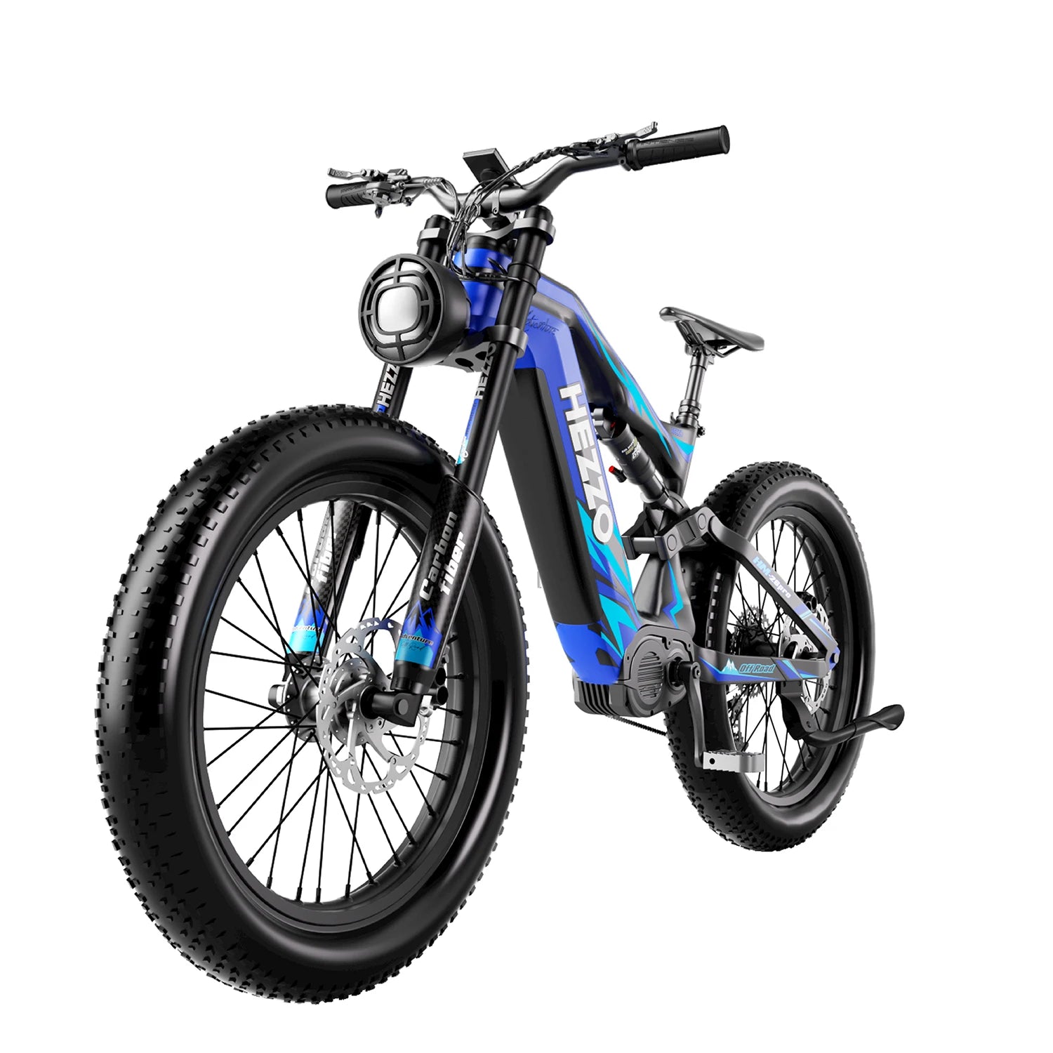 HEZZO Carbon Fiber Ebike 52V 1000W Bafang M620 Middrive Electric Bicycle 21Ah LG 50Kmp 26X4.8