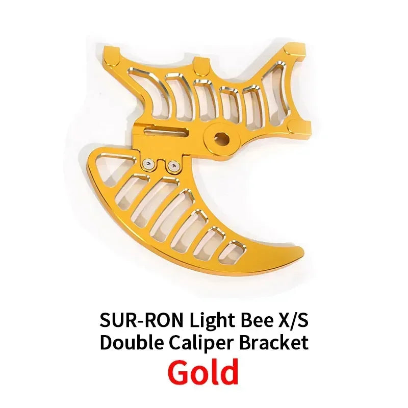 For SURRON Light Bee X Segway X160 X260 Talaria Sting Dual Caliper Mount Shark Fin Disk Disc GuardAlloy Off-road Parts SUR-RON RISE DEFENSE SYSTEMS.AI PRODUCTS