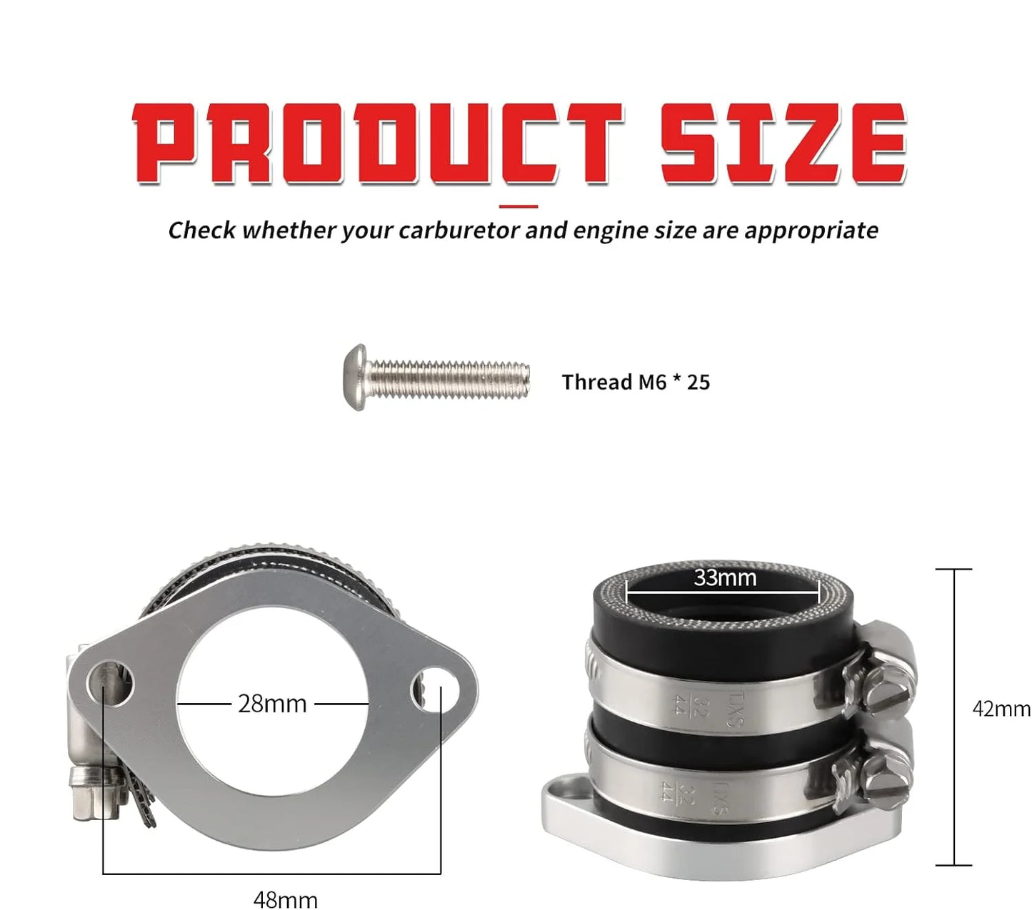 NIBBI CNC Intake Manifold Replacement for CG Engine Horizontal Engines High-Performance Motorcycle PE PWK Carburetor Adapter RISE DEFENSE SYSTEMS.AI PRODUCTS