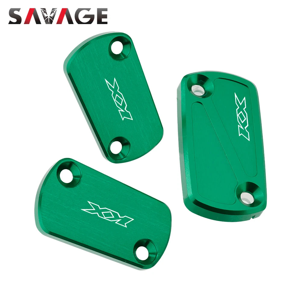 Front Brake Clutch Reservoir Covers For KAWASAKI KX450 2019-2023 KX250 2021 Motorcycle Rear Brake Fluid Cylinder Cap KX 250 450 RISE DEFENSE SYSTEMS.AI PRODUCTS