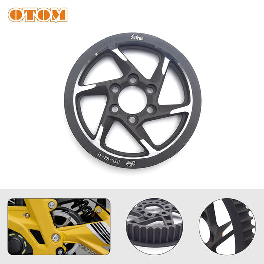 Motorcycle Original Rear Belt Pulley Transmission Gear Center Axle Sleeve Drive Wheel For Surron Light Bee X S Electric Off-Road RISE DEFENSE SYSTEMS.AI PRODUCTS