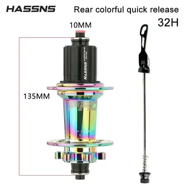 HASSNS Cube Pro 7 Cube Arc 32 36 Hole MTB Bearing Bike Rear Hub Quick Release 32H 36H Four Palin 7 8 9 10 11 12 Speed 6 Pawl Hub RISE DEFENSE SYSTEMS.AI PRODUCTS