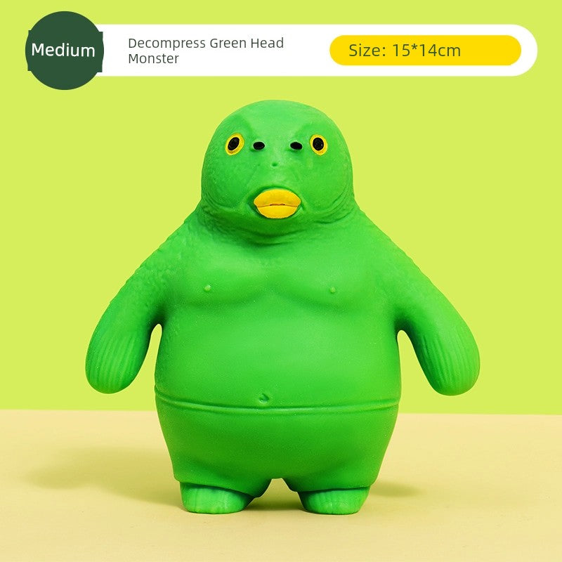 Internet Celebrity Decompression Artifact King Gorilla Funny Green Head Fish Fun Squeezing Toy Press Decompression Vent Toys RISE DEFENSE SYSTEMS.AI PRODUCTS