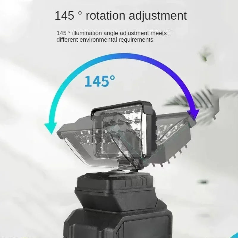 Led Light 3/4/5/8Inch Portable Spotlights Cordless Outdoor Work Fishing Handheld Emergency Tool Light Fit Dewalt 18V Battery RISE DEFENSE SYSTEMS.AI PRODUCTS