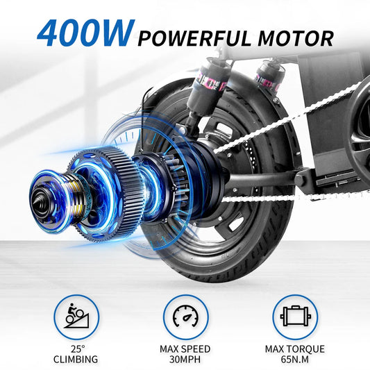 DeePower K300 14inch Mini Folding Ebike for Adults, Electric Bike,Electric Bicycle with Lithium Battery,20MPH Commuting e-bike RISE DEFENSE SYSTEMS.AI PRODUCTS