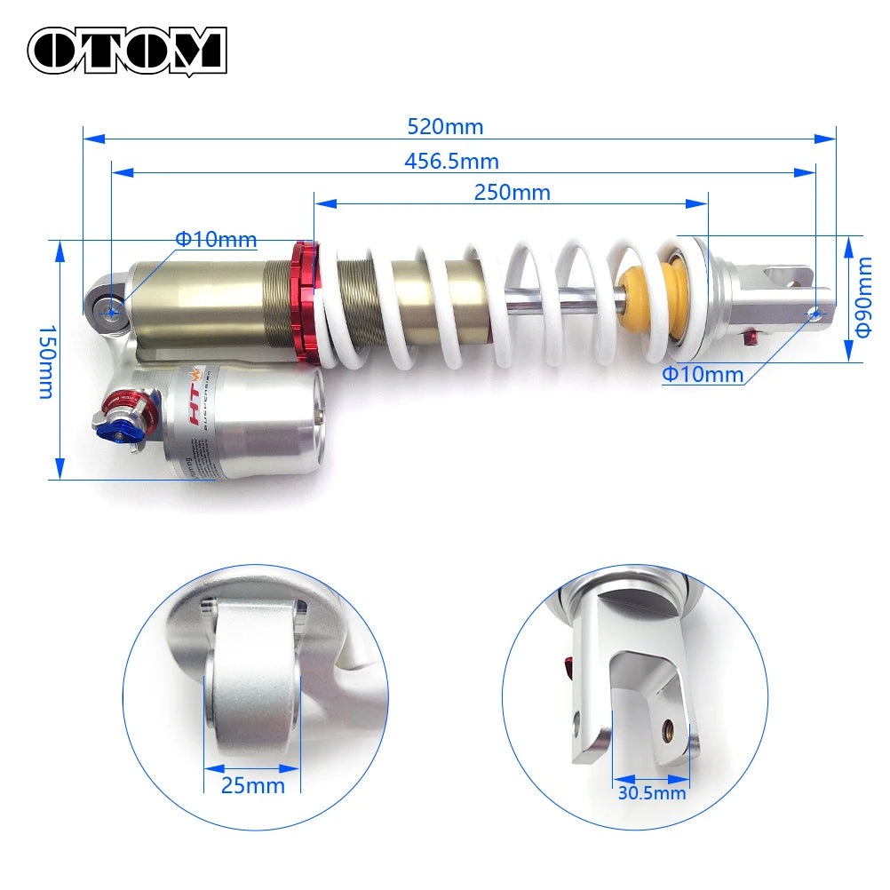 For KTM SX-F XC-F Motocross Rear Shock Absorber Adjustable Damper Fit HUSQVARNA FC FX TC TX GASGAS EXF MCF SX XC 125 250 350 450 RISE DEFENSE SYSTEMS.AI PRODUCTS