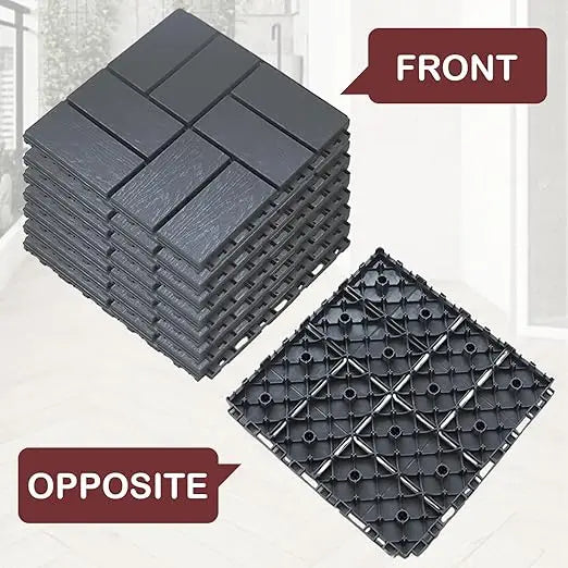 44 Pack Interlocking Patio Deck Tiles-12x12 Inch, Easy Install for Poolside, Balcony, Backyard - Durable Polypropyl RISE DEFENSE SYSTEMS.AI PRODUCTS