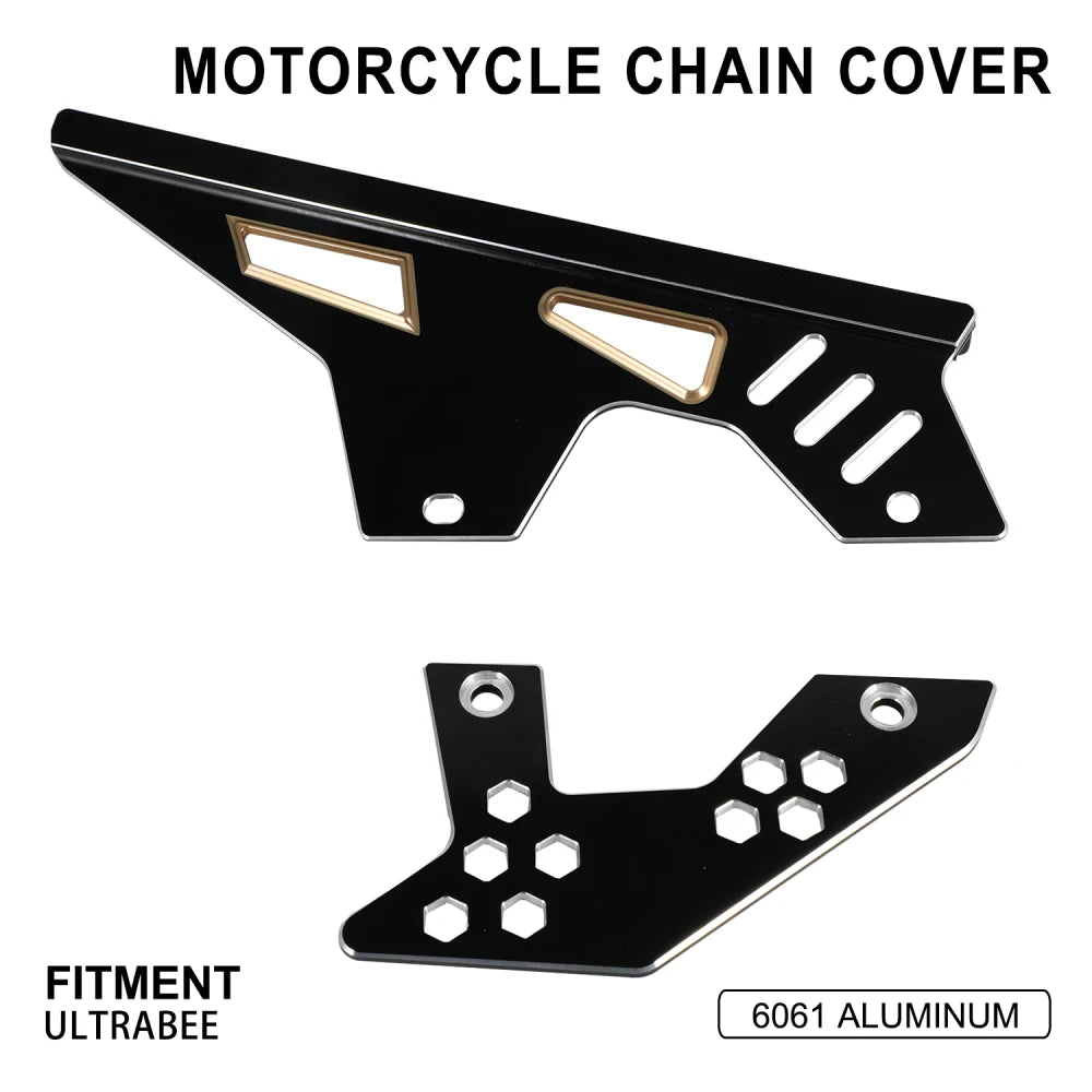For SURRON Ultra Bee Motorcycle Sprocket Chain Cover Guard Upper Lower Electric Off-Road Accessories Aluminum Protective Devices RISE DEFENSE SYSTEMS.AI PRODUCTS