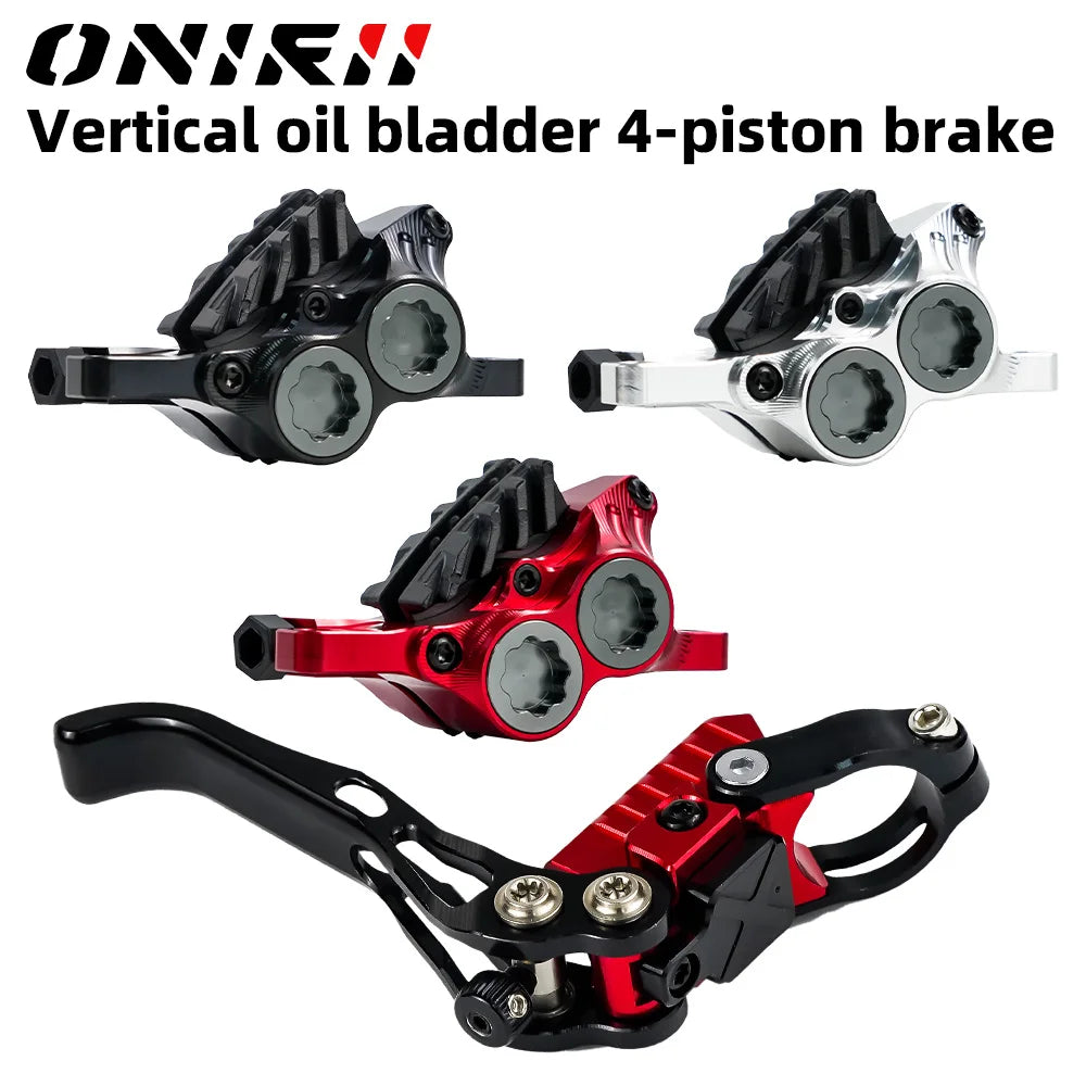 IIIPRO Vertical Cylinder MTB Brake 4 Piston Hydraulic Disc Brake Bicycle for Full Internal Cable Layout AM DH Mountain Bike NEW RISE DEFENSE SYSTEMS.AI PRODUCTS
