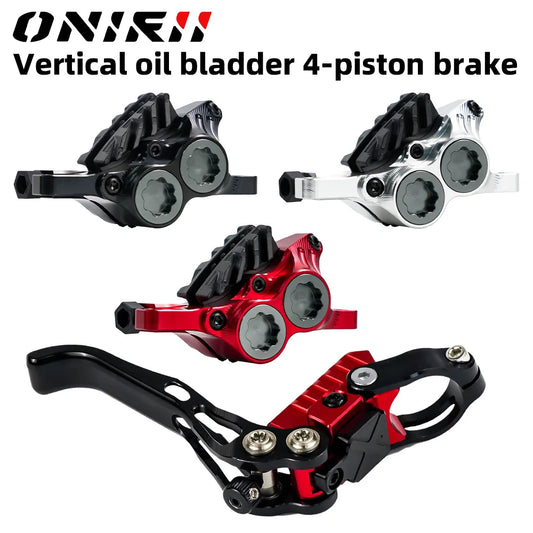 IIIPRO Vertical Cylinder MTB Brake 4 Piston Hydraulic Disc Brake Bicycle for Full Internal Cable Layout AM DH Mountain Bike NEW RISE DEFENSE SYSTEMS.AI PRODUCTS