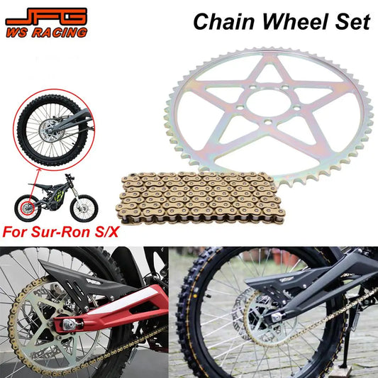 Motorcycle Front 14T Rear 48T 58T 106L 112L Chain Sprocket For Sur-Ron Sur Ron Surron X S Light Bee Off-Road Electric Vehicle RISE DEFENSE SYSTEMS.AI PRODUCTS