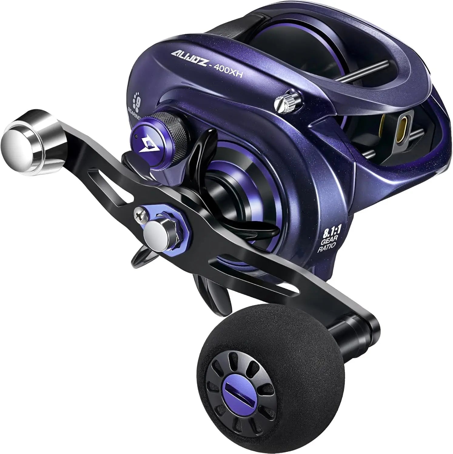 Fishing Reel, 38Lbs Max Drag Aluminum Alloy Frame Baitcasting Reel, Available in 6.6:1/8.1:1 Gear Ratio, Freshwater and Saltwate RISE DEFENSE SYSTEMS.AI PRODUCTS
