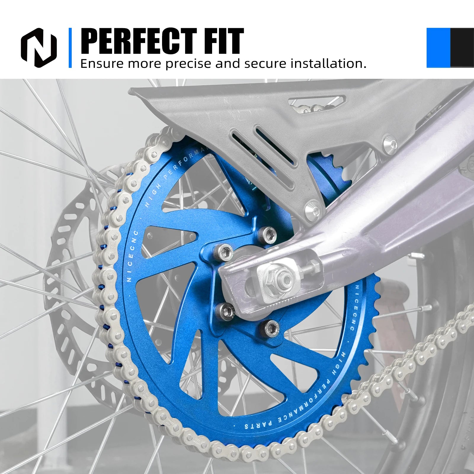 For Surron Light Bee X S L1E NICECNC Electric Dirt Bike 58T Rear Sprockets Chain Guard Cover Protector Kit For Segway X160 X260 RISE DEFENSE SYSTEMS.AI PRODUCTS