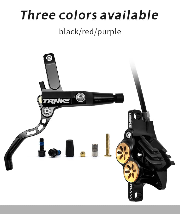 TANKE MTB 4 Piston Hydraulic Disc Brake 900/1700mm  4 Piston Resin Brake Pads Oil Pressure AM DH Road MTB Ultralight Disc Brake RISE DEFENSE SYSTEMS.AI PRODUCTS