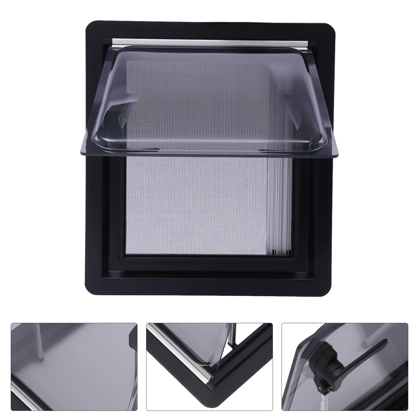900*500MM/450x500MM Aluminum RV Hinged Push Out Window Caravan Accessories for Camper and Trailer RISE DEFENSE SYSTEMS.AI PRODUCTS