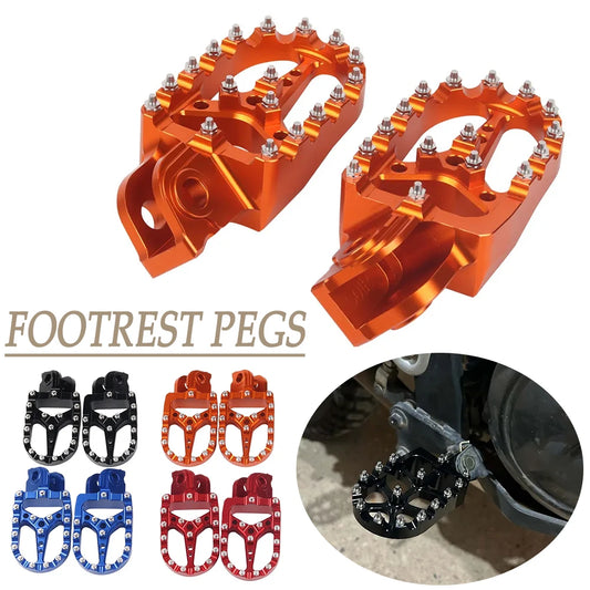 Footrest Foot Pegs Footpegs Rests Pedals For KTM 690 950 990 1050 1090 1190 1290 50 65 85 125 250 SX 50SX 125SX 250SX 85SX RISE DEFENSE SYSTEMS.AI PRODUCTS