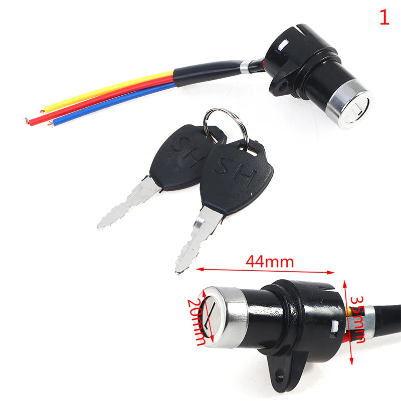 1Pc E-Bike Key Power Lock  Universal Ignition Switch Key Power Lock For Electric Bicycle Electric Scooter RISE DEFENSE SYSTEMS.AI PRODUCTS