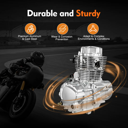 200CC 250CC ATV Engine Vertical Motorcycle Engine Set w/Transmission Motor 4-Stroke & 5-Speed Manual Transmission ATV RISE DEFENSE SYSTEMS.AI PRODUCTS