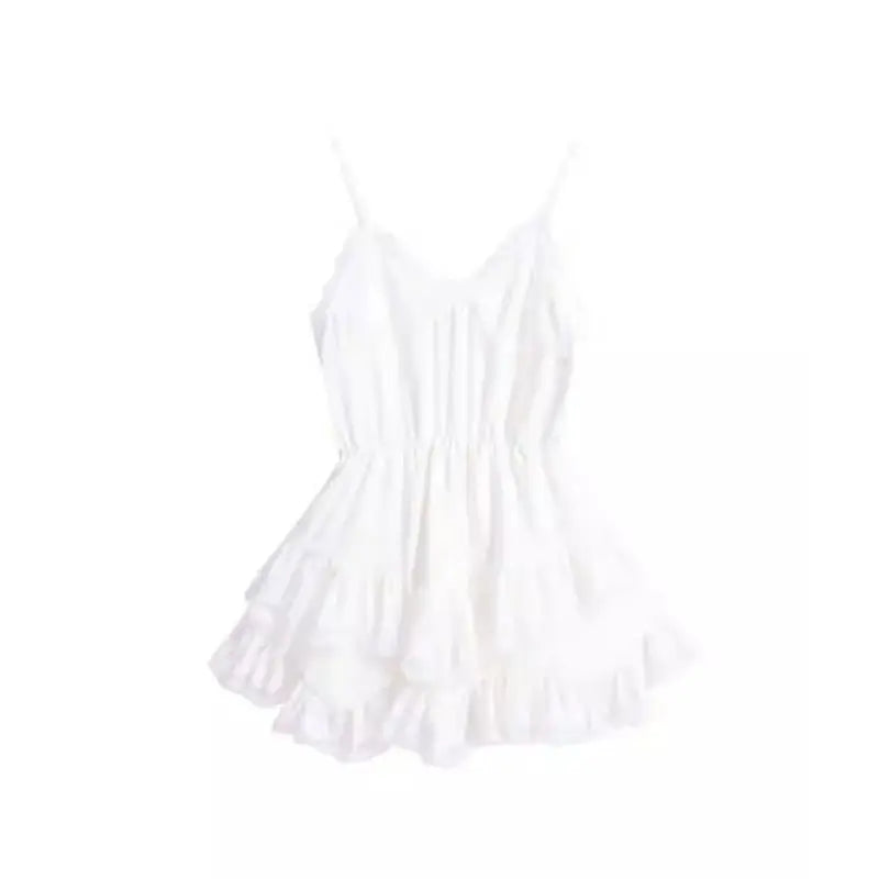 HOUZHOU Sweet Lace Mini Coquette Aesthetic Dress Women Korean Sexy One Piece Short Sleeveless Elegant Party Dresses Y2k RISE DEFENSE SYSTEMS.AI PRODUCTS