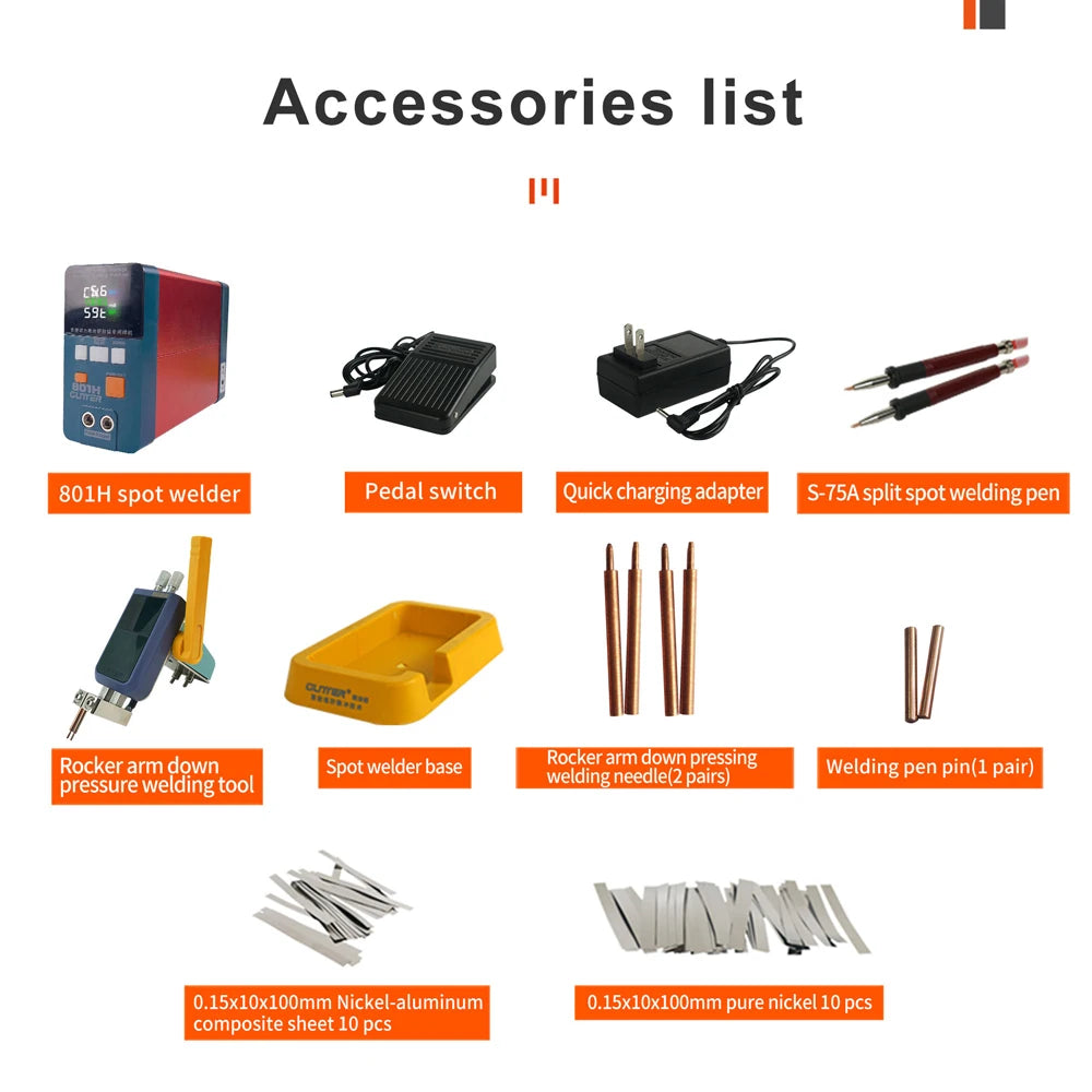 801D Spot Welder Machine Pulse Current Spot Welding Machine for Lithium Iron Phosphate Battery 0.3mm Nickel Welding 0.05-0.4mm RISE DEFENSE SYSTEMS.AI PRODUCTS