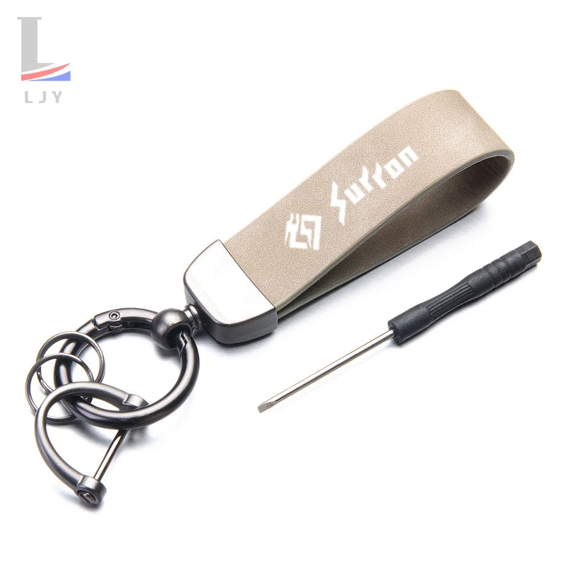 Fantastic Skin feel leather metal keychain For SURRON 48T 52T 54T 58T 64T Motorcycle accessories