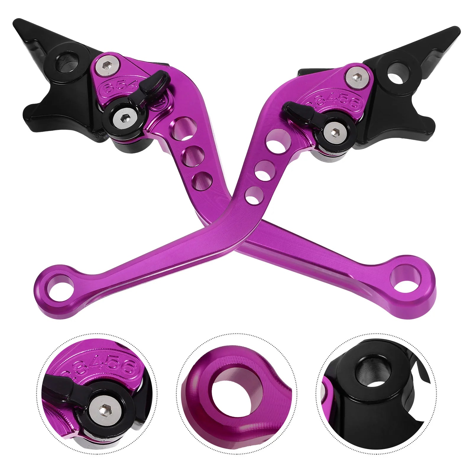 Motorcycle Lever Brake Handle Handlebar Clutch Purple Aluminum Alloy Replacements RISE DEFENSE SYSTEMS.AI PRODUCTS