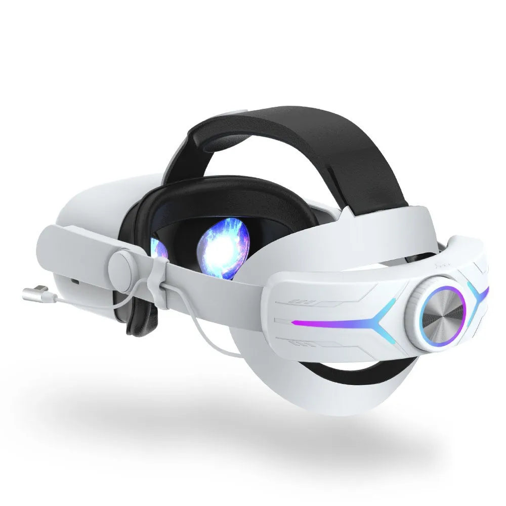 RGB Adjustable VR Head Band LED Backlight VR Lightweight Replacement Strap 8000mAh Rechargeable Comfort for Meta Quest 3 Headset RISE DEFENSE SYSTEMS.AI PRODUCTS