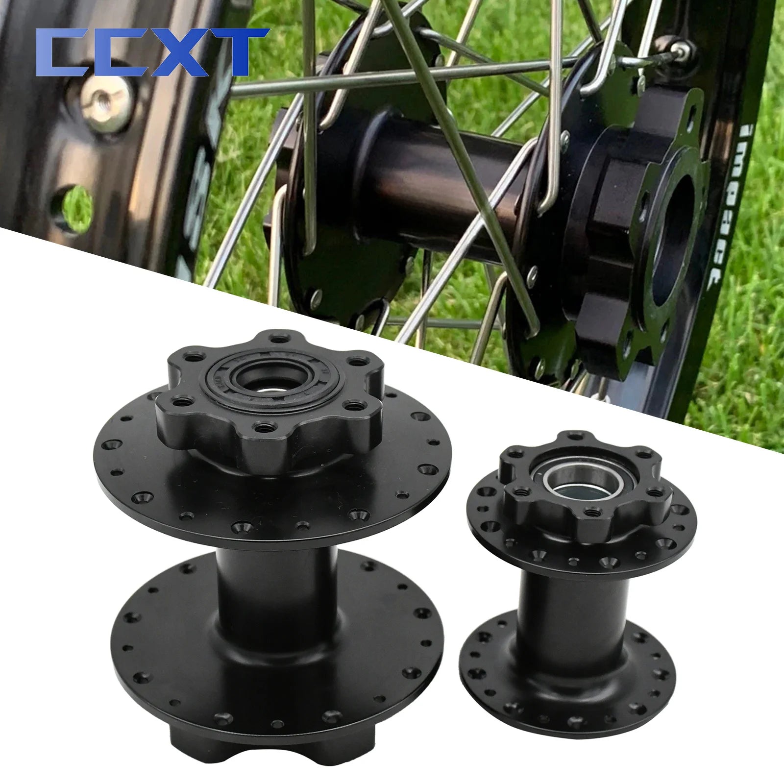 Motorcycle CNC Aluminum Front and Rear Wheel Hubs For SurRon Light Bee S & X Electric Vehicle Dirt Bike Sur-Ron Accessory RISE DEFENSE SYSTEMS.AI PRODUCTS