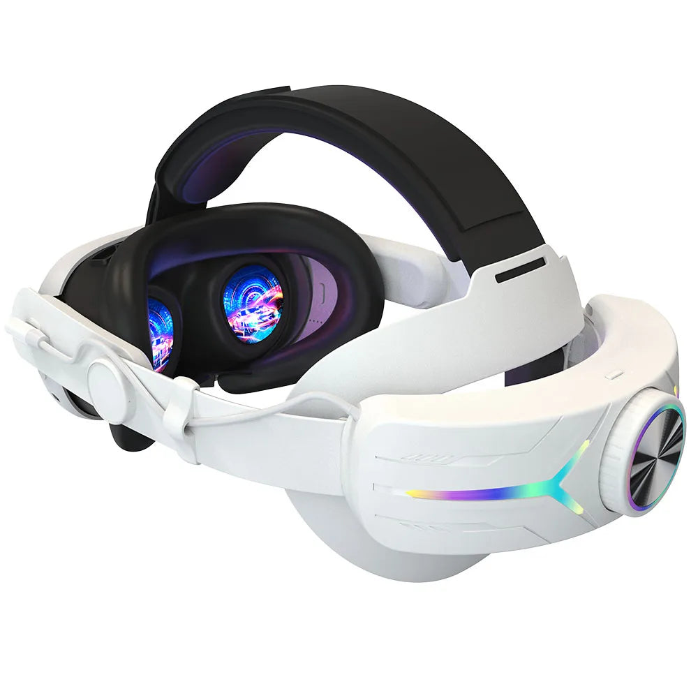 RGB Adjustable VR Head Band LED Backlight VR Lightweight Replacement Strap 8000mAh Rechargeable Comfort for Meta Quest 3 Headset RISE DEFENSE SYSTEMS.AI PRODUCTS