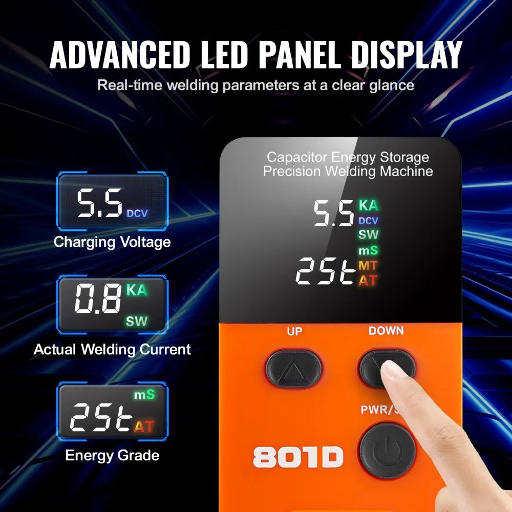 VEVOR Battery Spot Welder 14.5KW Capacitor Energy Storage Pulse Battery Spot Welder with 73B Welding Pen 801D High Power Spot RISE DEFENSE SYSTEMS.AI PRODUCTS